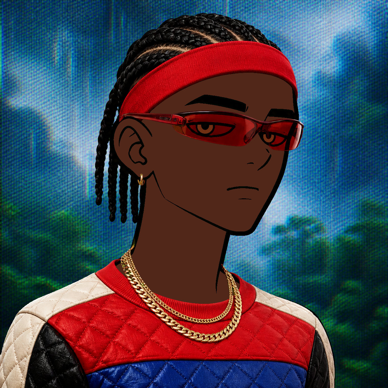 No Labels Needed portrait with red visor